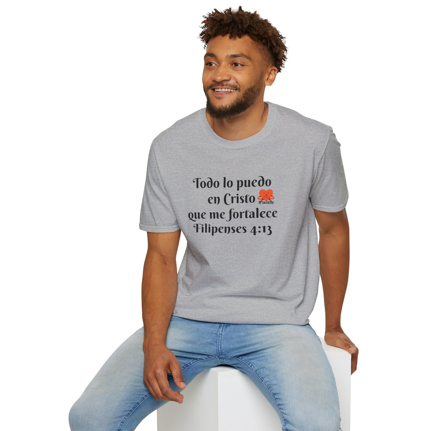 Unisex Softstyle T-Shirt - Filipenses 4:13 - Todo lo puedo en Cristo que me fortalece