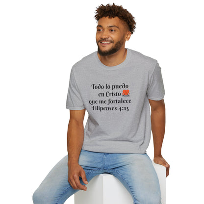 Unisex Softstyle T-Shirt - Filipenses 4:13 - Todo lo puedo en Cristo que me fortalece