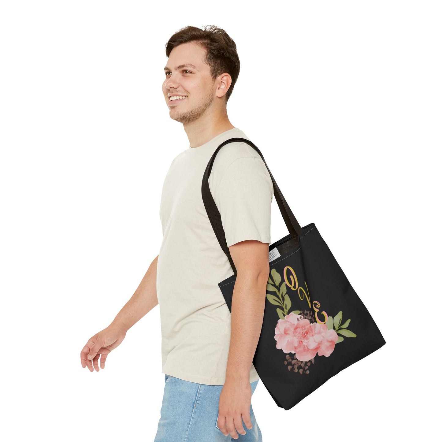 Floral “Love” Design - Tote Bag
