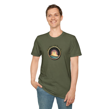 Unisex Softstyle T-Shirt - Shining Cross, Faith Makes All Things New