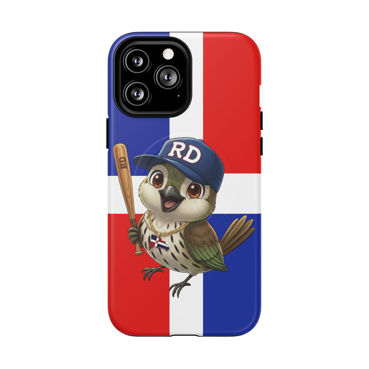 Dominican flag with Cigüa ready for baseball Tough Magnetic Iphone Cases