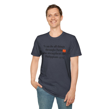 Unisex Softstyle T-Shirt -Philippians 4:13 - I can do all things