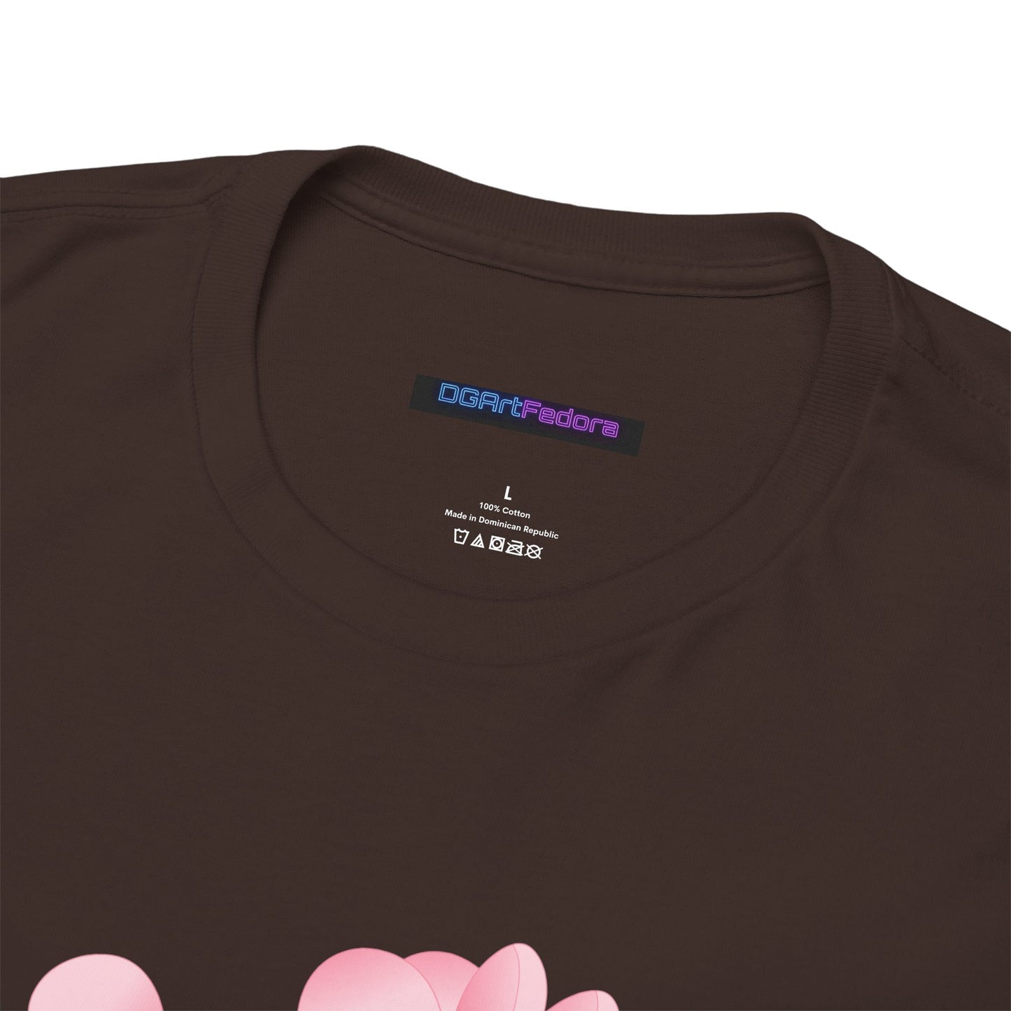 Stylish Mom Lettering with Pink Flowers - Heavy Cotton Tee