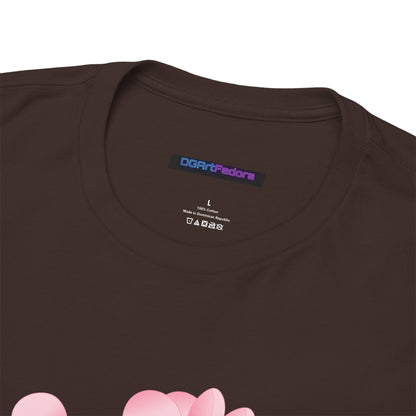 Stylish Mom Lettering with Pink Flowers - Heavy Cotton Tee