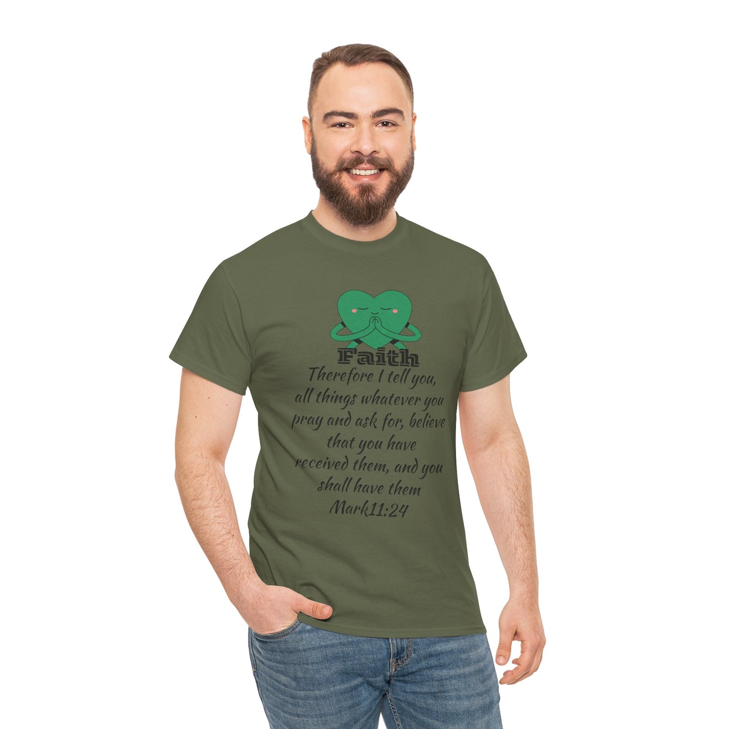 Unisex Heavy Cotton Tee - Faith Mark 11:24