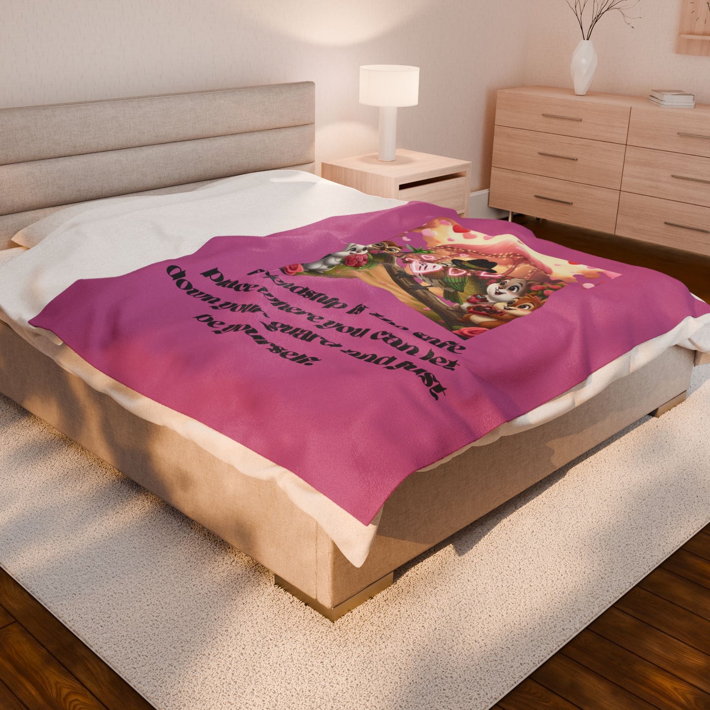 Velveteen Plush Blanket - Be Yourself Friendship