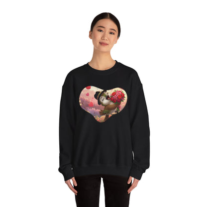 Unisex Heavy Blend Crewneck Sweatshirt San Valentin heart with ciguita.