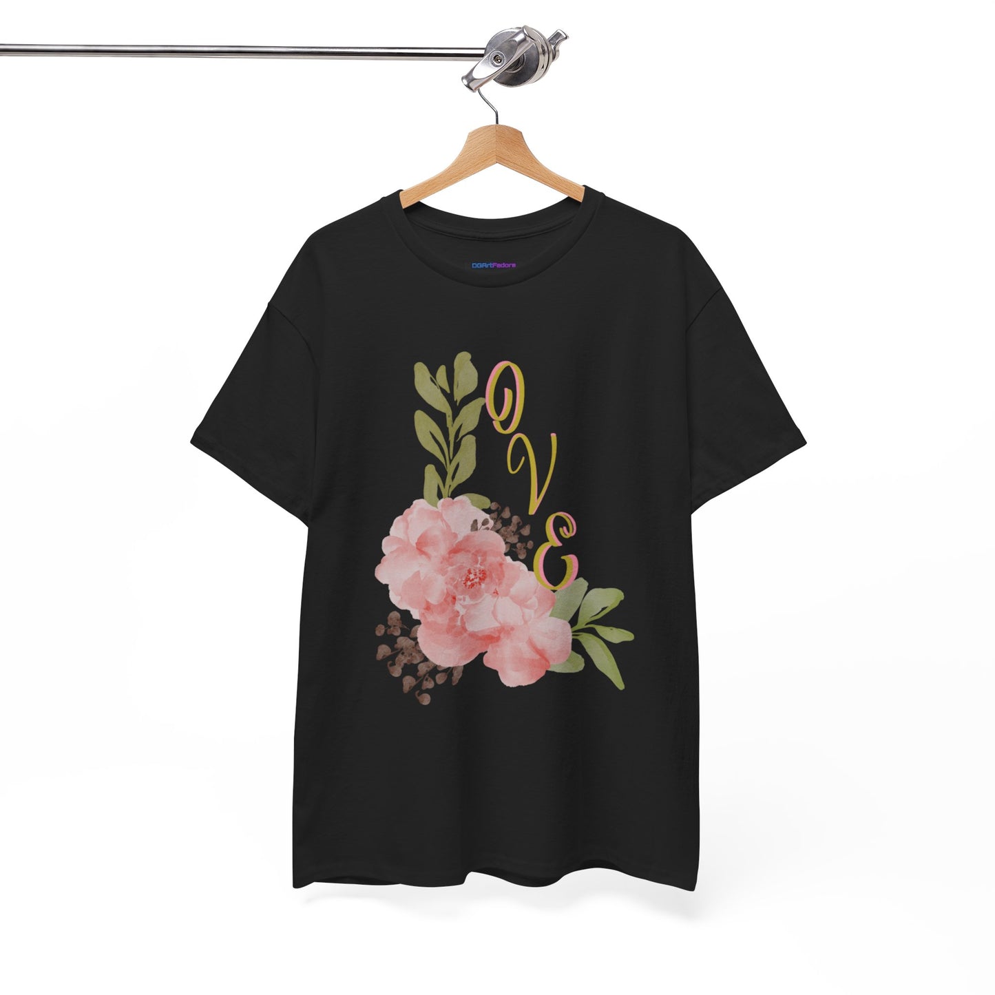 Floral “Love” Design - Unisex Heavy Cotton Tee