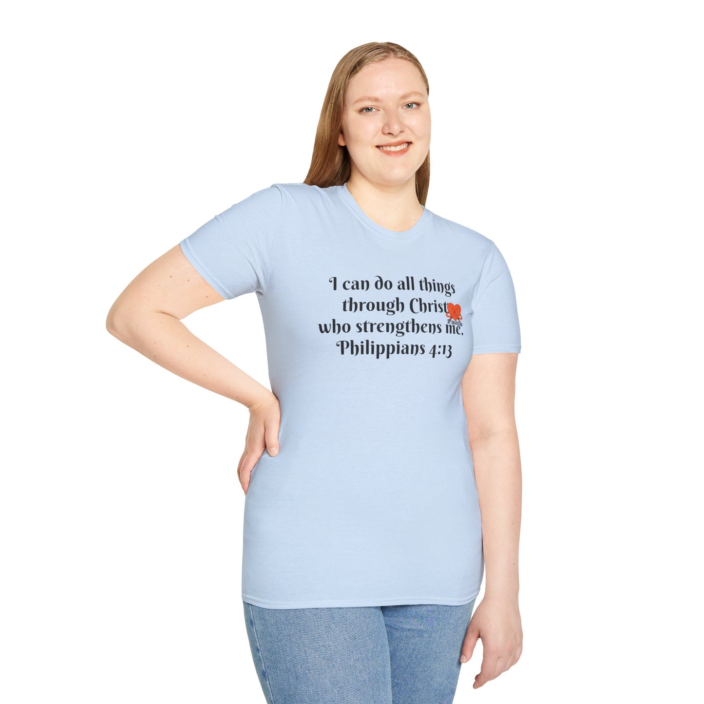 Unisex Softstyle T-Shirt -Philippians 4:13 - I can do all things