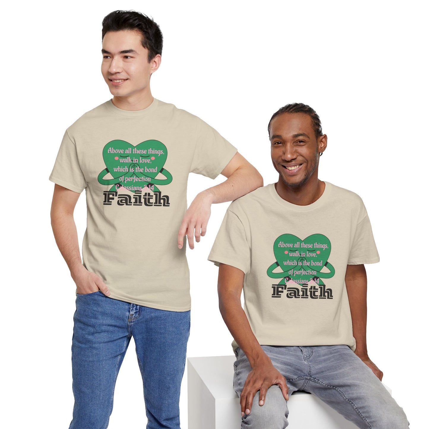 Unisex Heavy Cotton Tee -Faith, Colossians 3:14