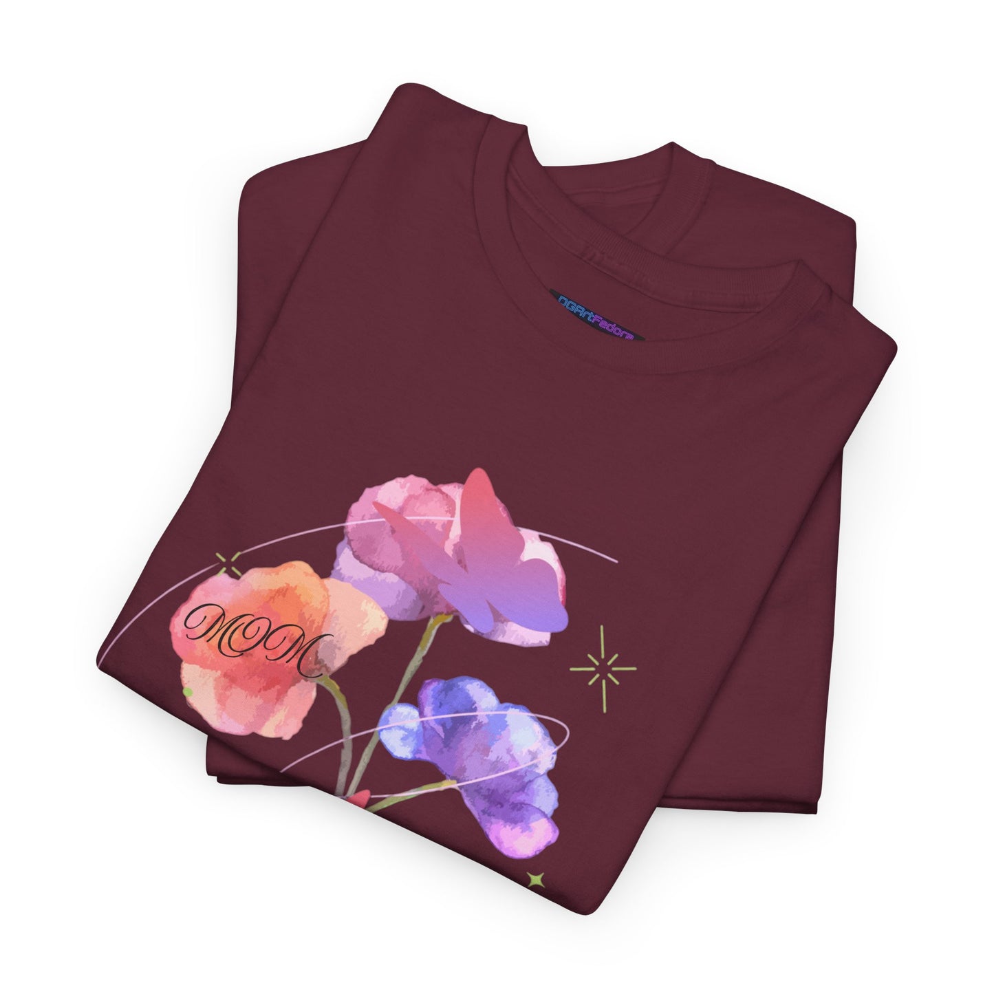 Dreamy Watercolor Flowers & Butterfly - Heavy Cotton Tee