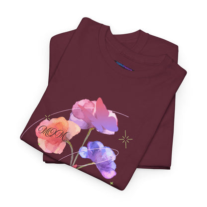 Dreamy Watercolor Flowers & Butterfly - Heavy Cotton Tee