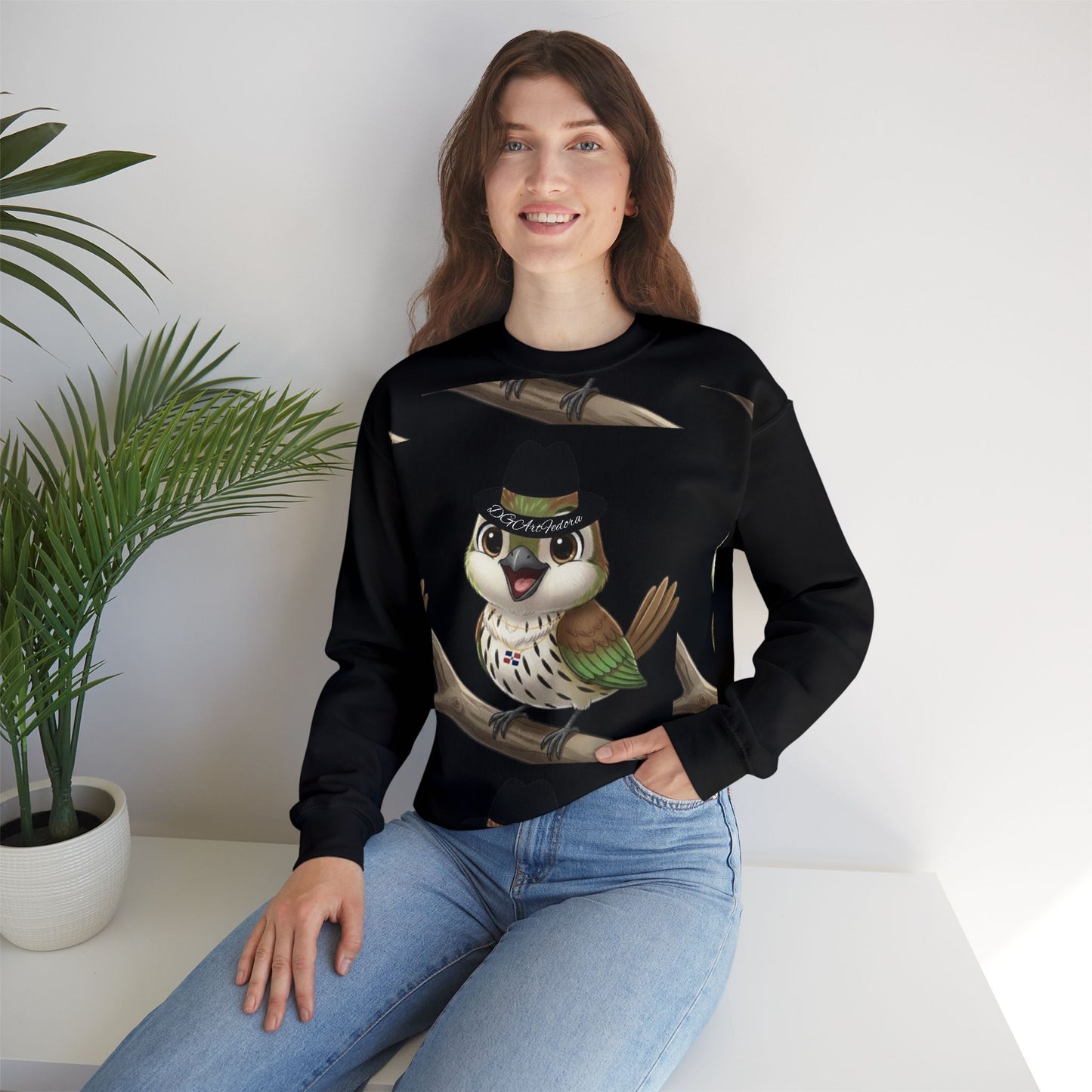 Unisex Heavy Blend Crewneck Sweatshirt Cigüita the Palmchat