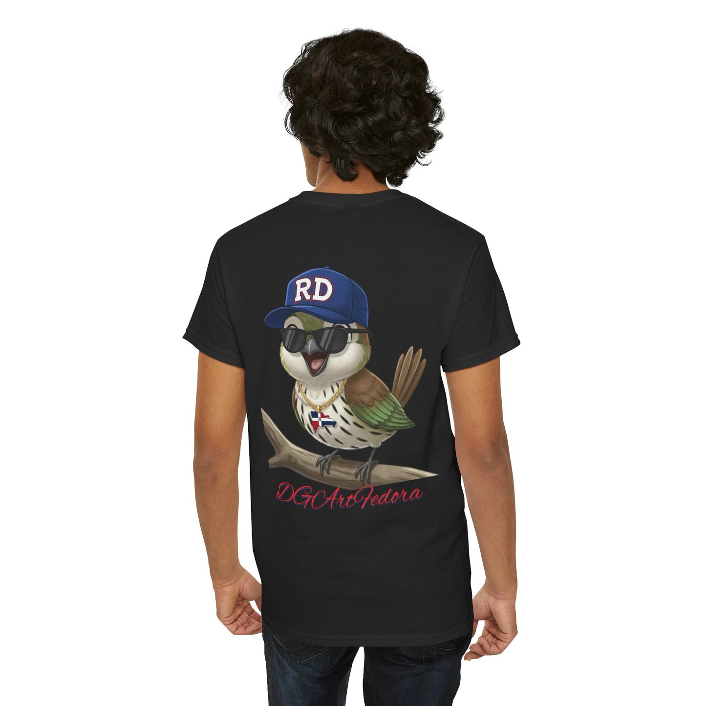 Unisex Heavy Cotton Tee - Cigüita y su Flow Dominicano - Front and Back