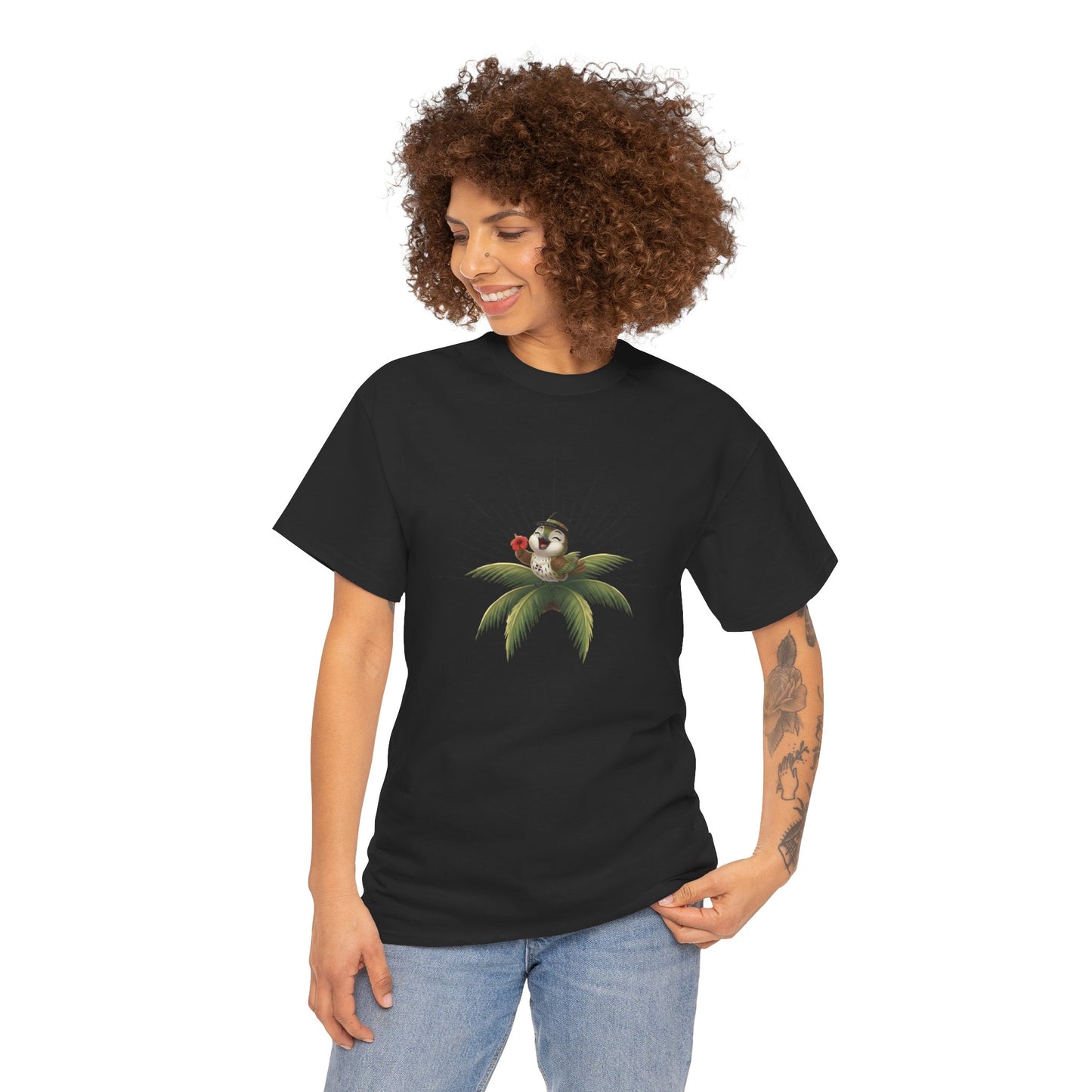 Unisex Heavy Cotton Tee Ciguita Tropical Sunrise