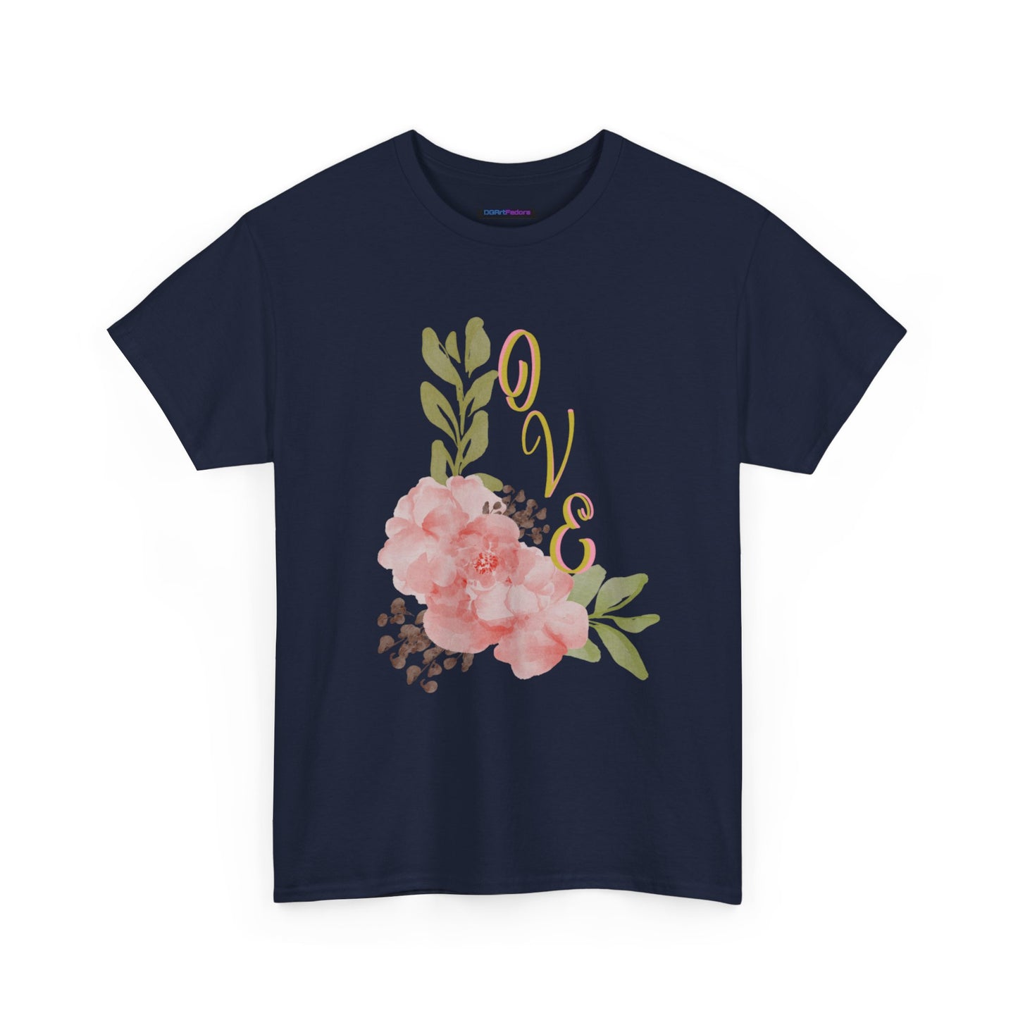 Floral “Love” Design - Unisex Heavy Cotton Tee
