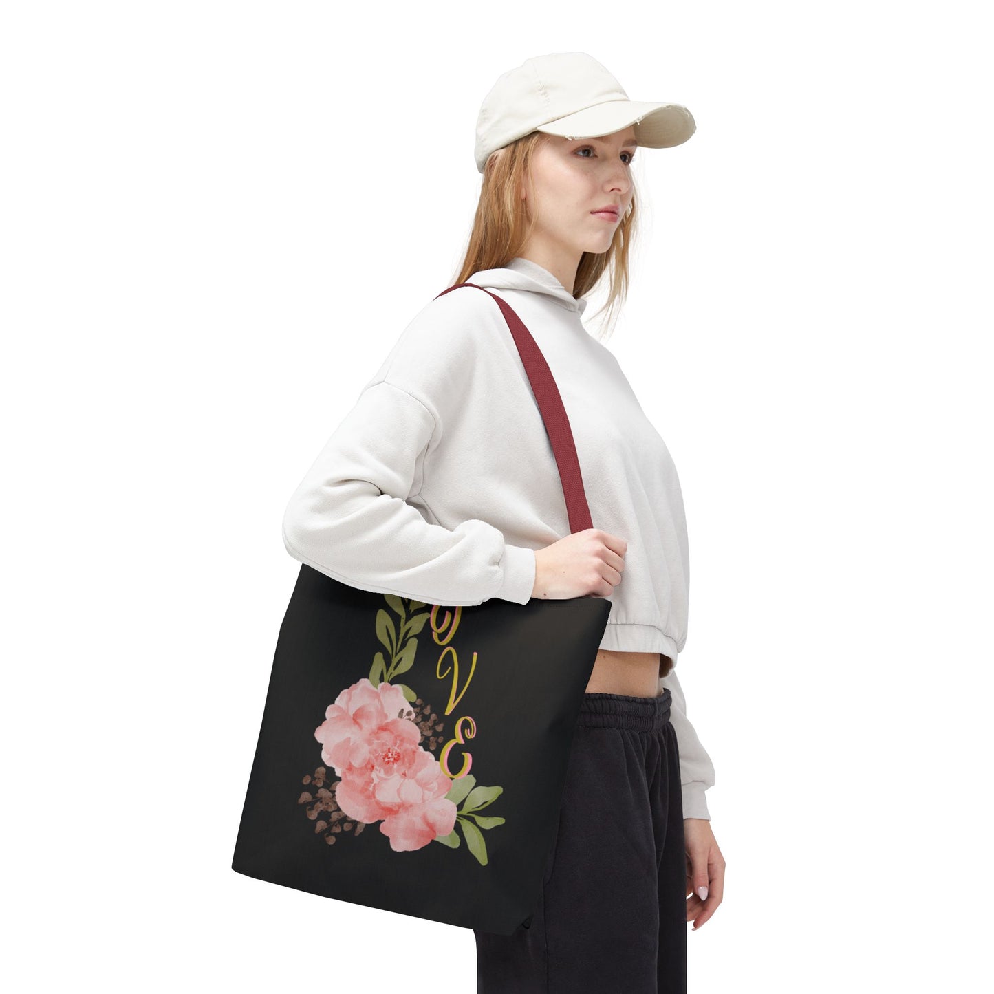 Floral “Love” Design - Tote Bag