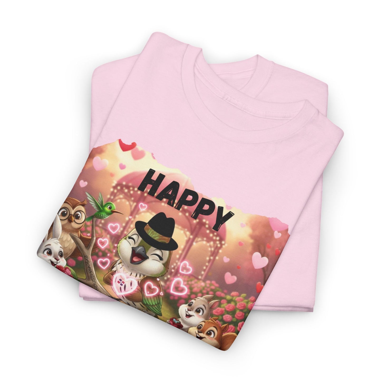 Unisex Heavy Cotton Tee Valentine's Day Ciguita and Friends
