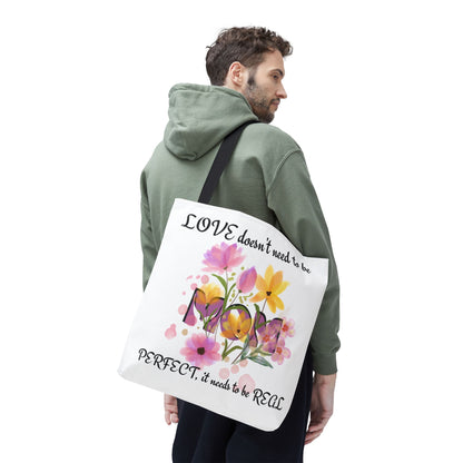 Love Is Real Inspirational Carryall Tote Bag