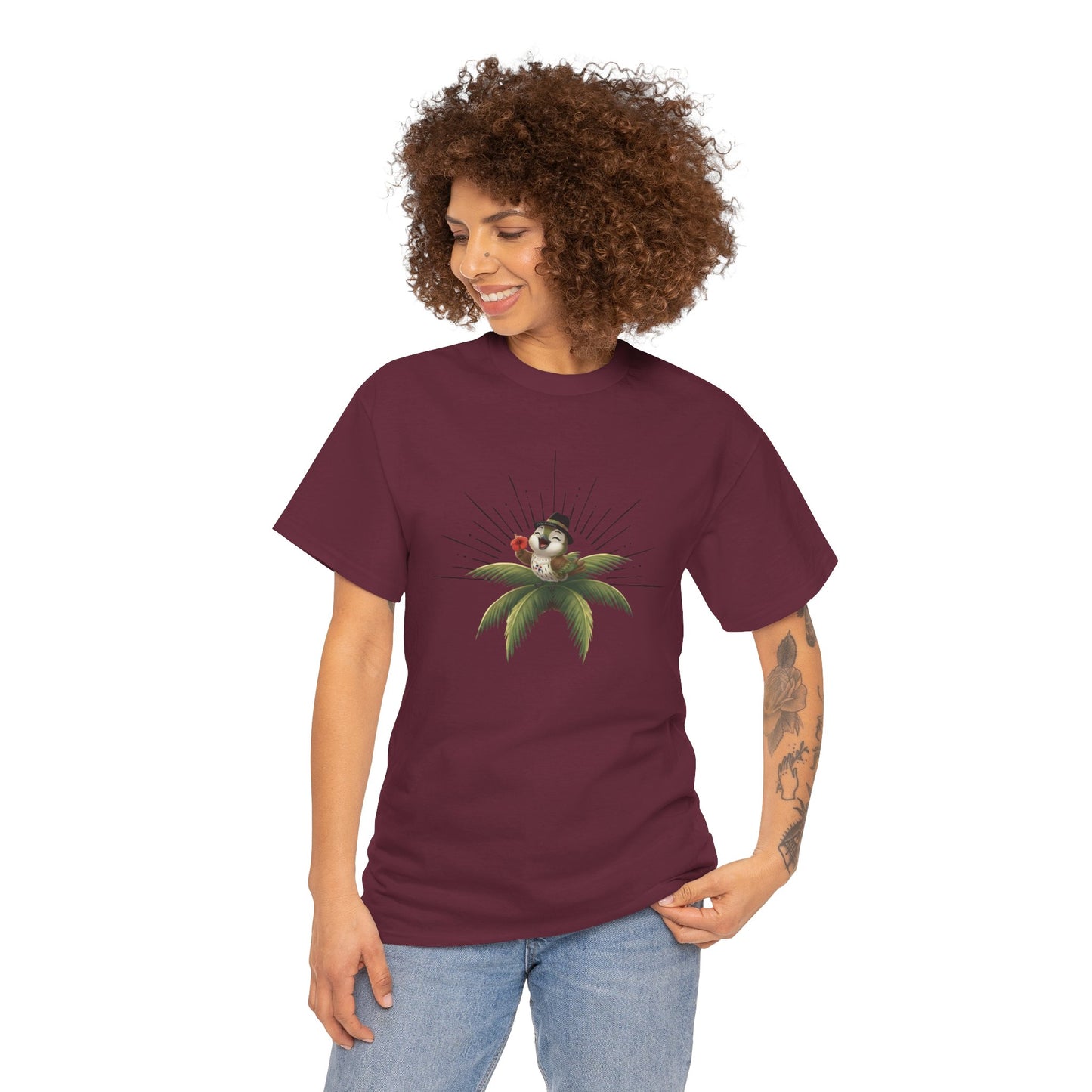 Unisex Heavy Cotton Tee Ciguita Tropical Sunrise