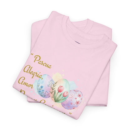 Unisex Heavy Cotton Tee - Easter, Joy, Love, & New Beginnings (Spanish Version)