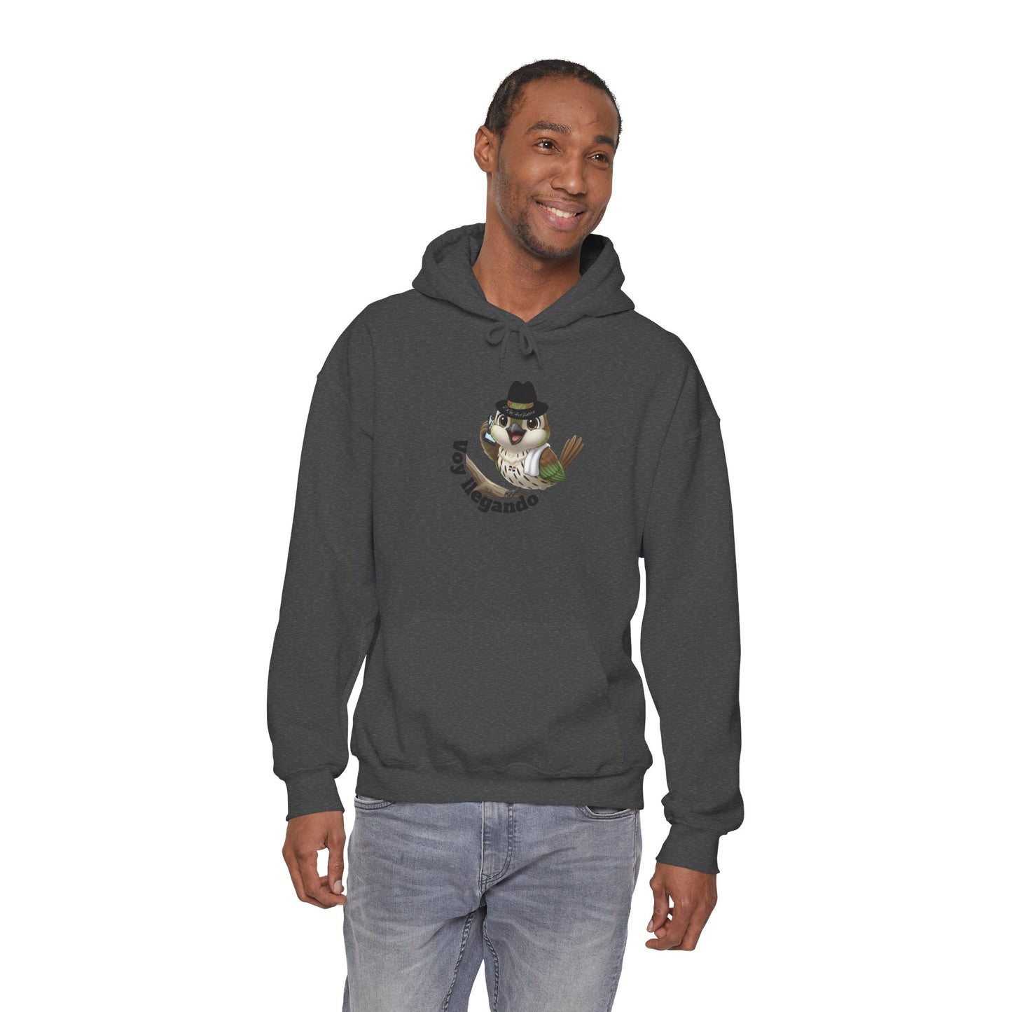 Unisex Heavy Blend  Hooded Sweatshirt with Cigüita "Voy llegando"