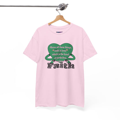 Unisex Heavy Cotton Tee -Faith, Colossians 3:14