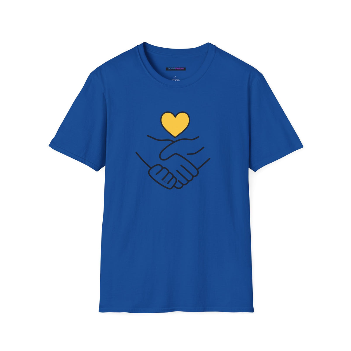 Unisex Softstyle T-Shirt Clasped Hands with Heart
