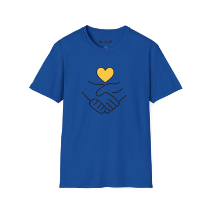 Unisex Softstyle T-Shirt Clasped Hands with Heart