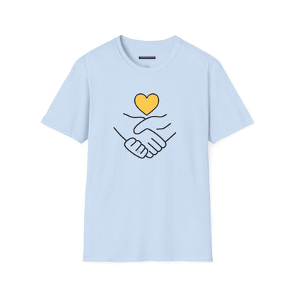 Unisex Softstyle T-Shirt Clasped Hands with Heart