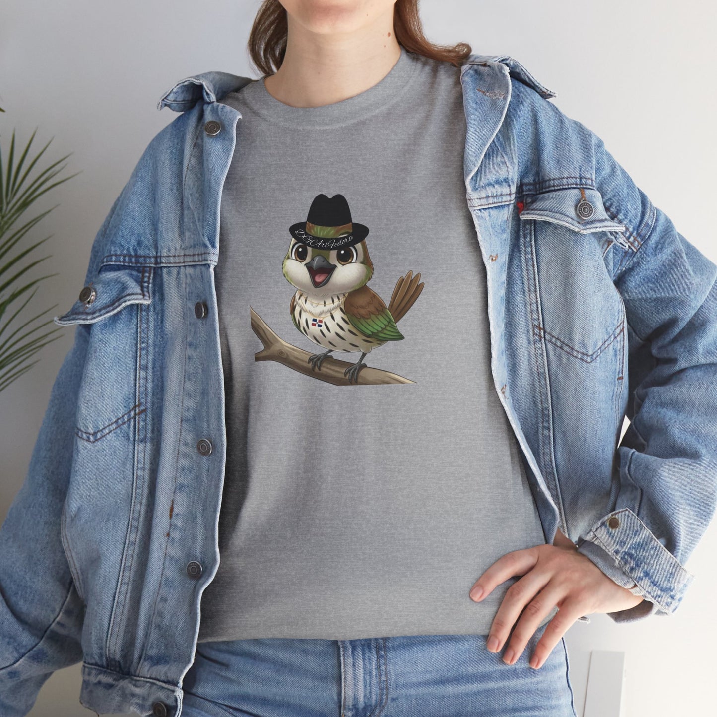 Unisex Heavy Cotton Tee Ciguita Chillin' on a Branch
