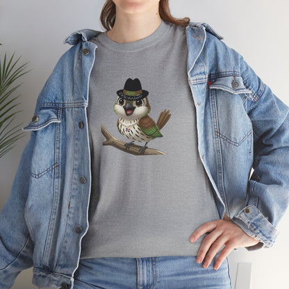 Unisex Heavy Cotton Tee Ciguita Chillin' on a Branch