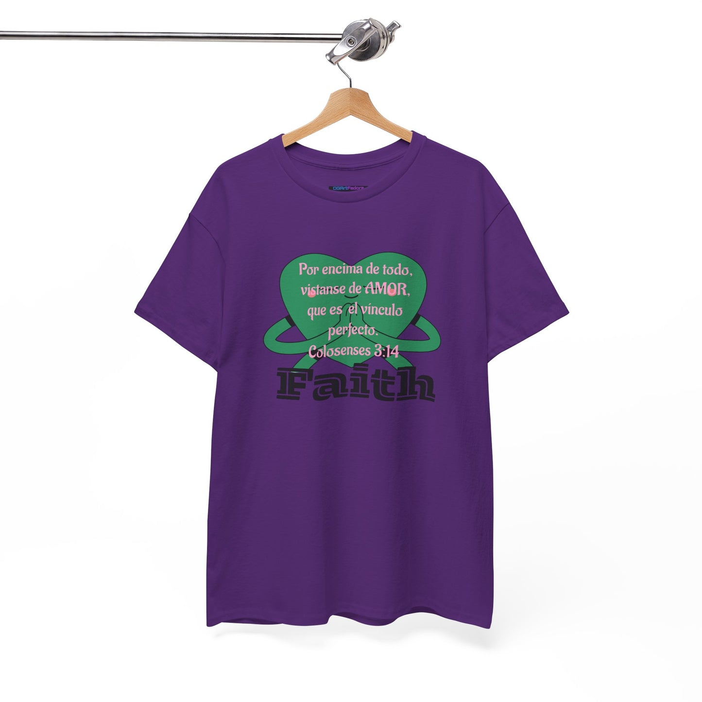 Unisex Heavy Cotton Tee - Fe (Faith), Colosenses 3:14