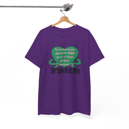 Unisex Heavy Cotton Tee - Fe (Faith), Colosenses 3:14