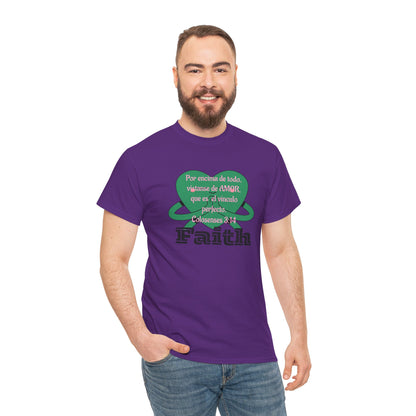 Unisex Heavy Cotton Tee - Fe (Faith), Colosenses 3:14