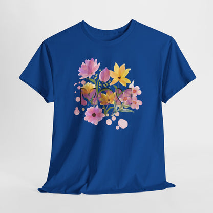 Soft Floral Mom Tribute Design - Heavy Cotton Tee