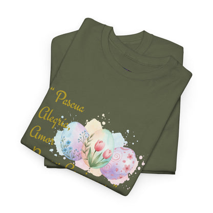 Unisex Heavy Cotton Tee - Easter, Joy, Love, & New Beginnings (Spanish Version)