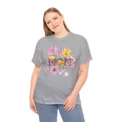 Soft Floral Mom Tribute Design - Heavy Cotton Tee