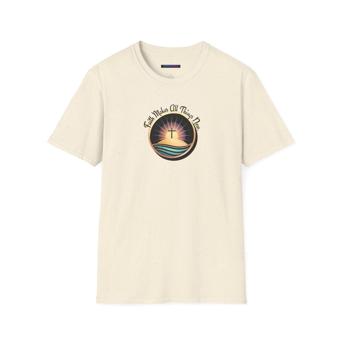 Unisex Softstyle T-Shirt - Shining Cross, Faith Makes All Things New