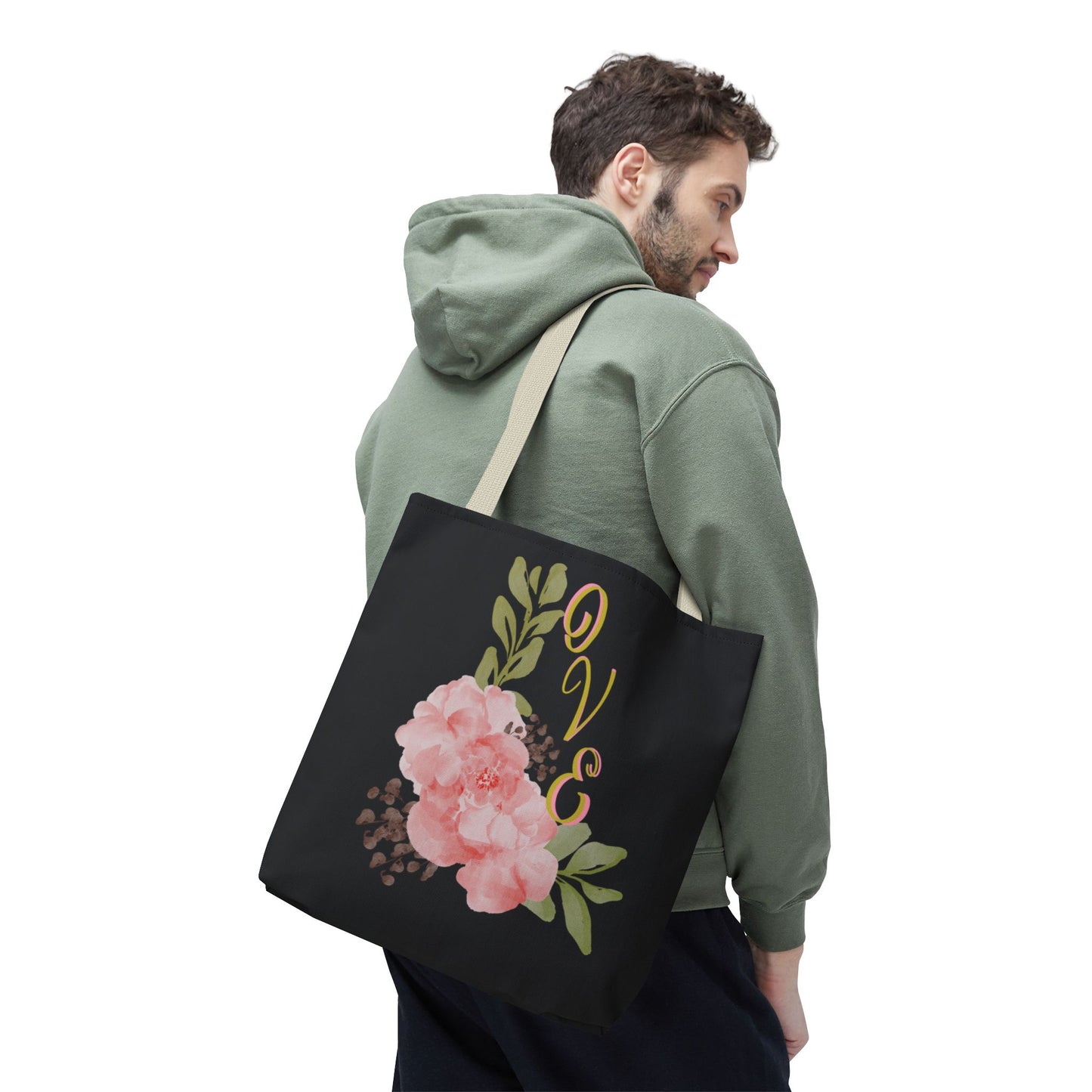 Floral “Love” Design - Tote Bag