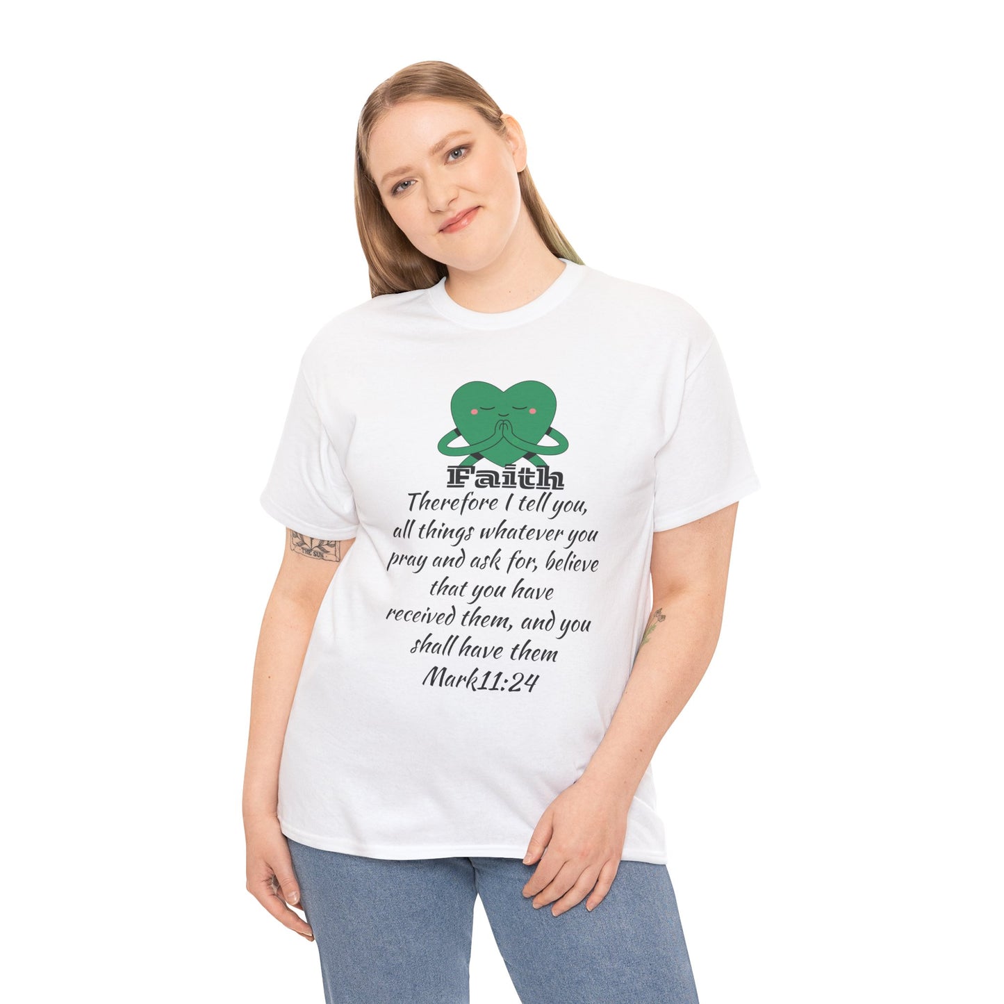 Unisex Heavy Cotton Tee - Faith Mark 11:24