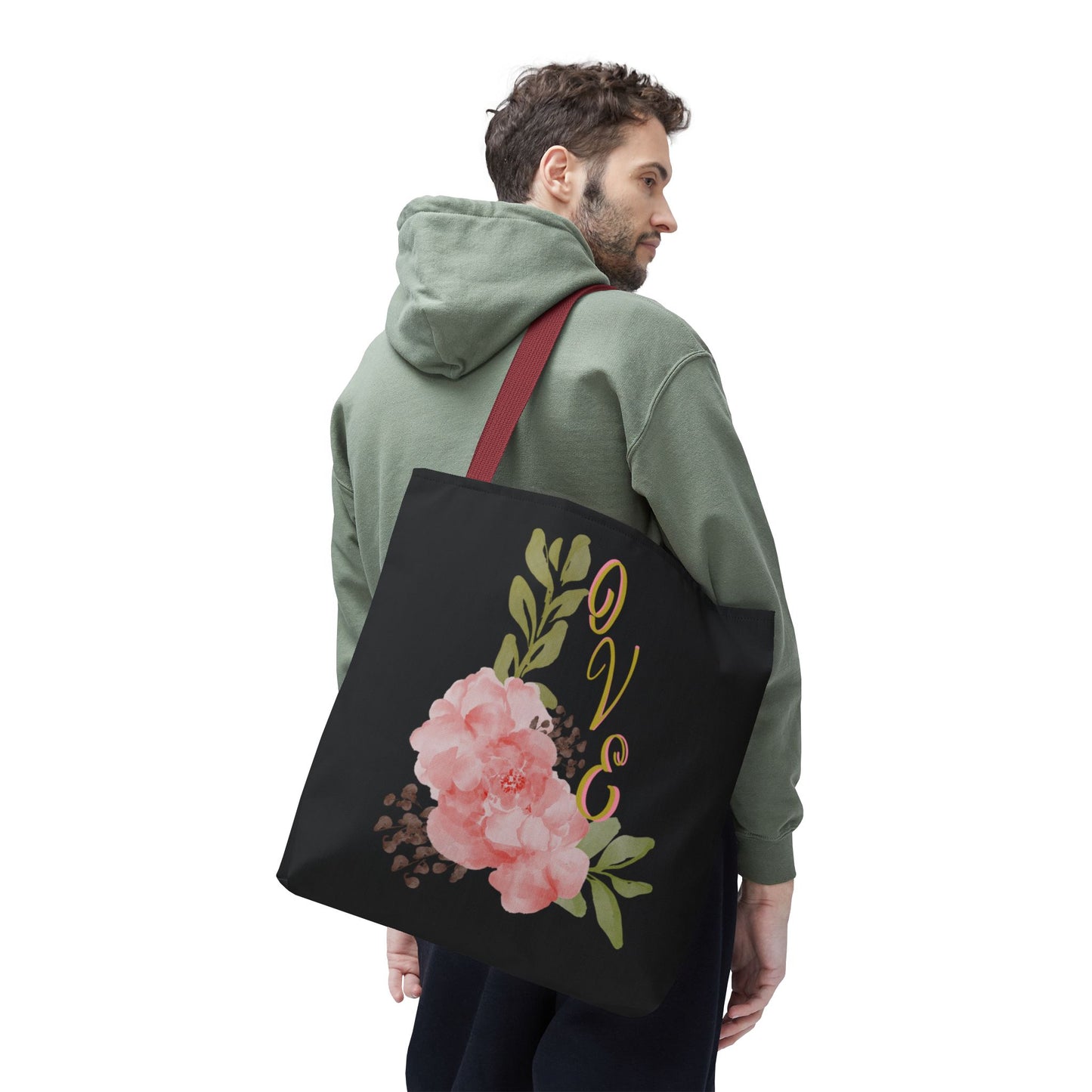 Floral “Love” Design - Tote Bag