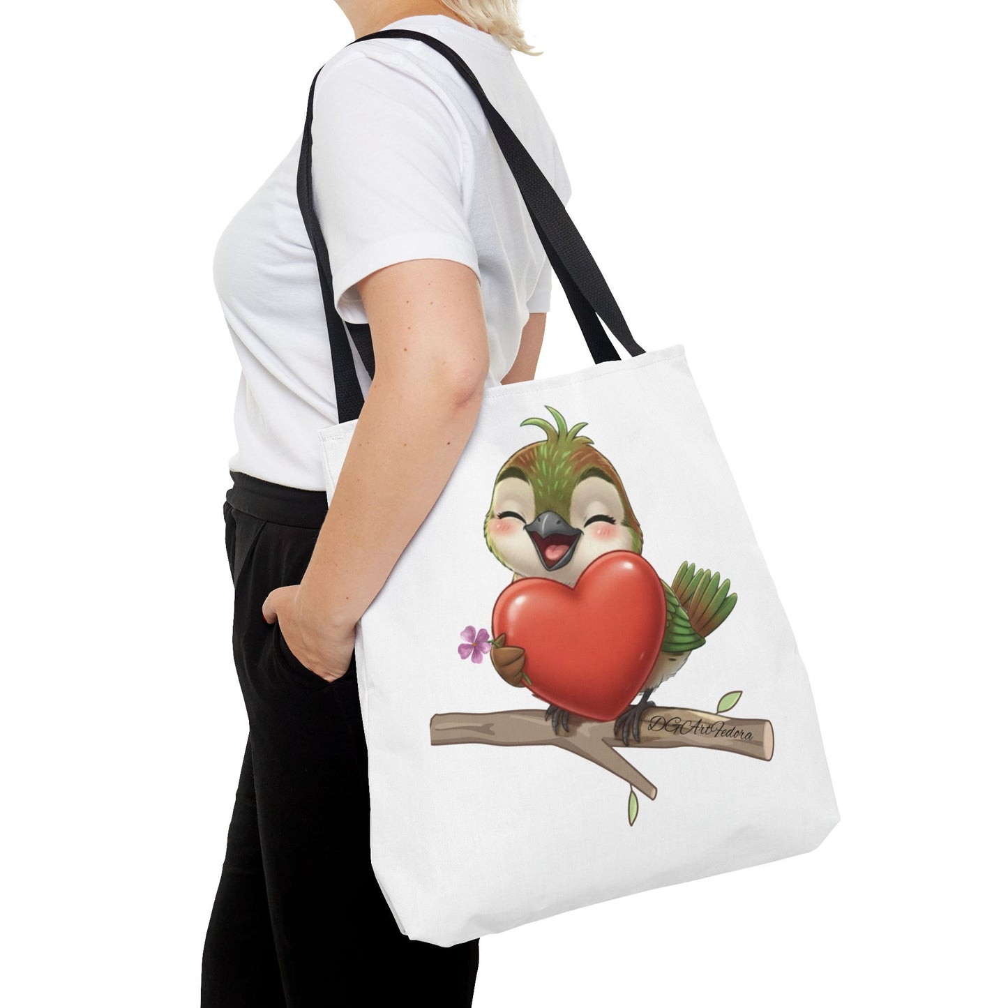Tote Bag (AOP) - Ciguita Hugging Heart