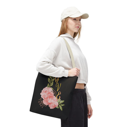 Floral “Love” Design - Tote Bag