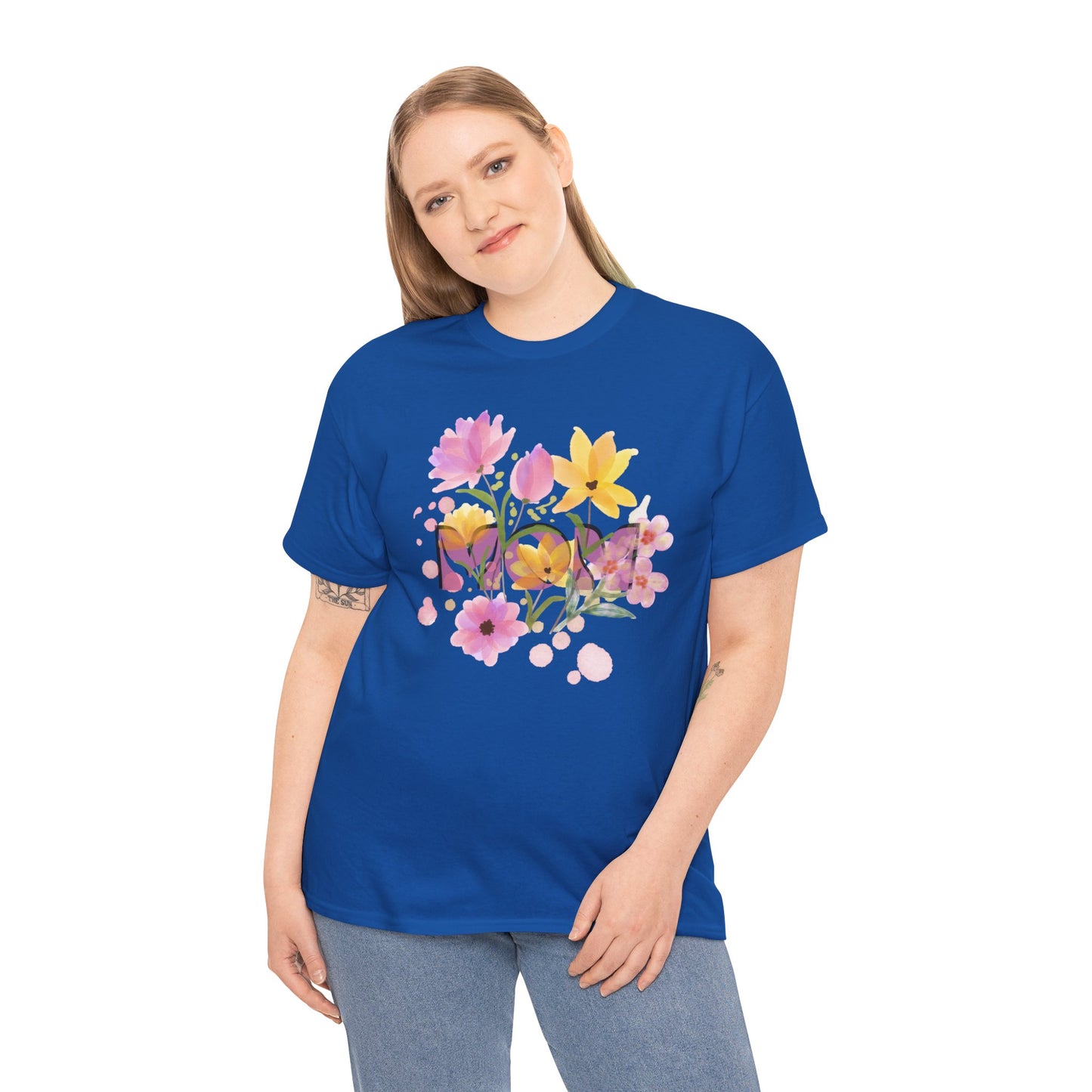 Soft Floral Mom Tribute Design - Heavy Cotton Tee