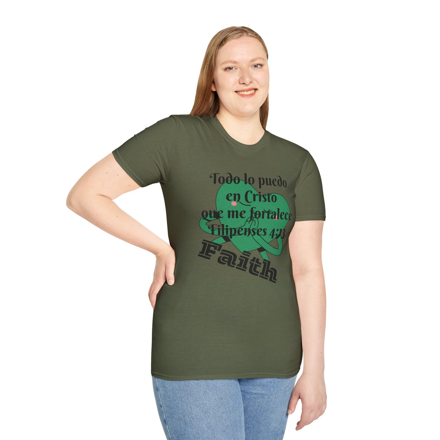 Unisex Softstyle T-Shirt - Filipenses 4:13 Todo lo Puedo en Cristo