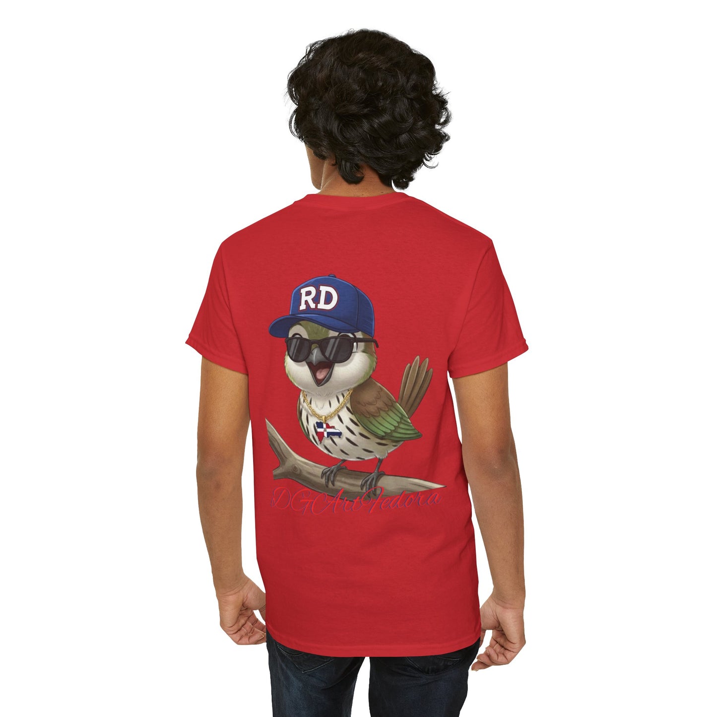 Unisex Heavy Cotton Tee - Cigüita y su Flow Dominicano - Front and Back