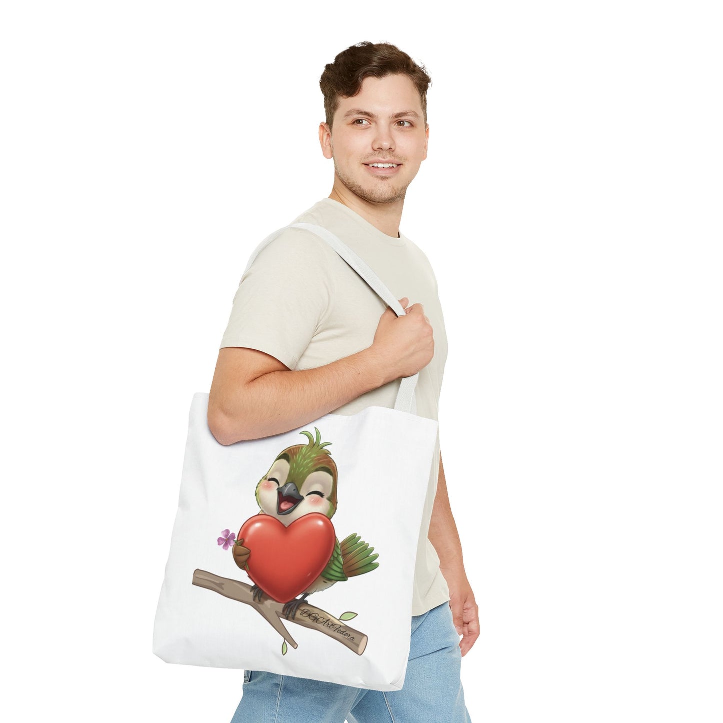 Tote Bag (AOP) - Ciguita Hugging Heart