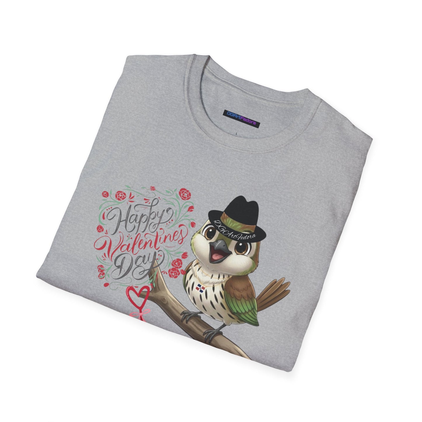Unisex Softstyle T-Shirt Happy Valentine’s Day with Cigüita
