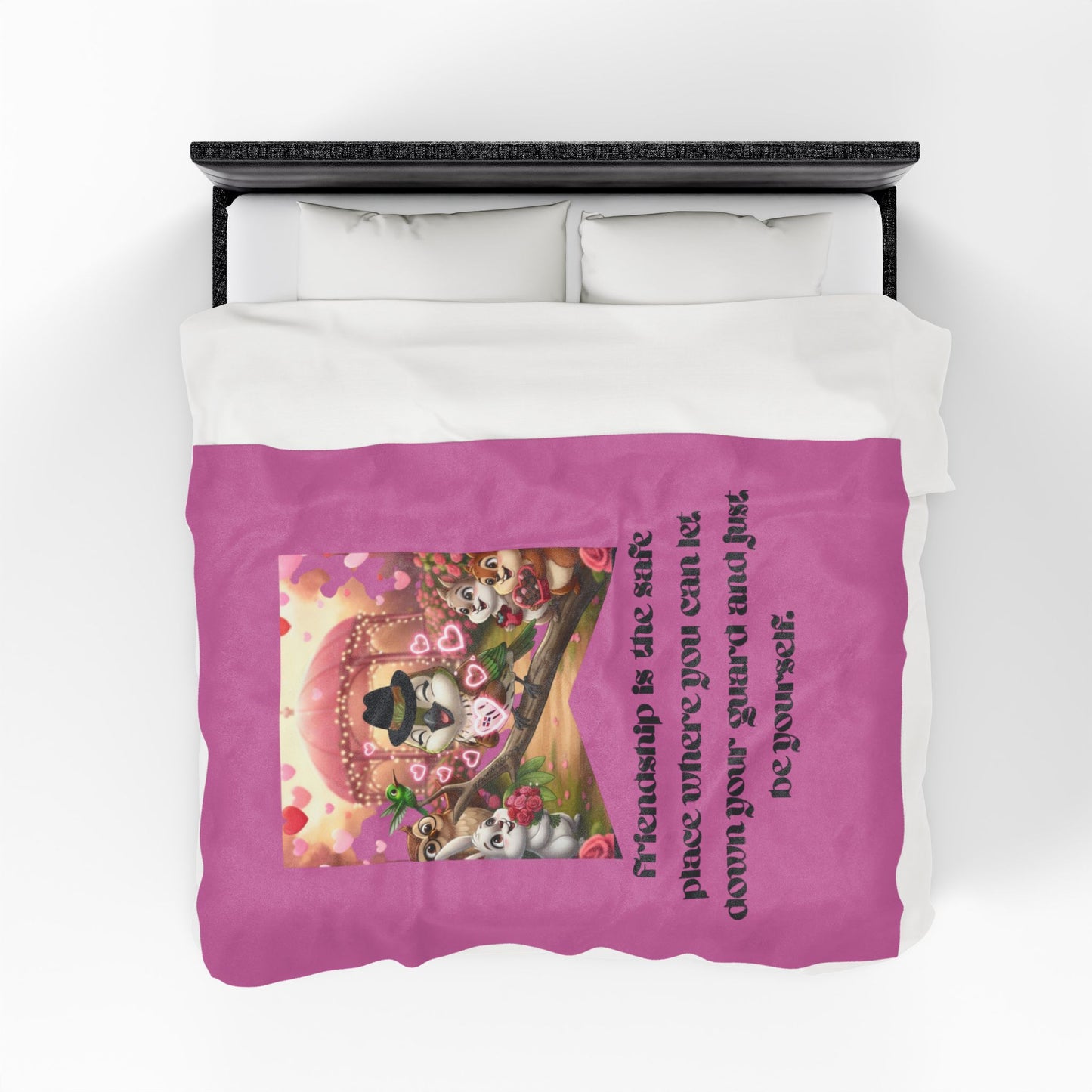 Velveteen Plush Blanket - Be Yourself Friendship